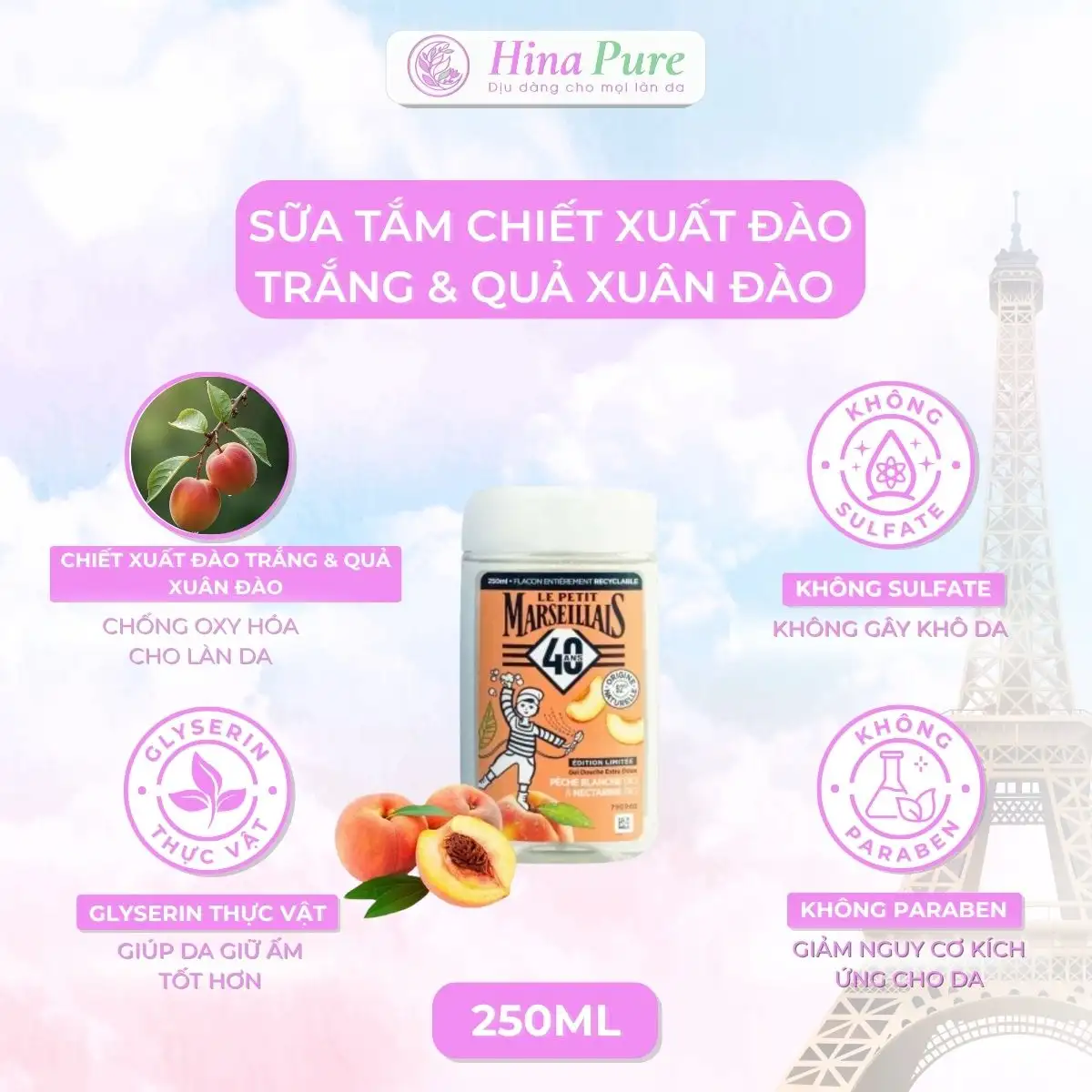 Trang chủ 37 Sữa Tắm Le Petit Marseillais Chiết Xuất Đào Trắng Và Xuân Đào